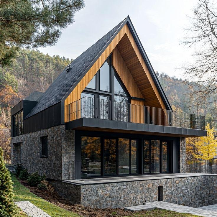 Metal detaylı modern yapı
